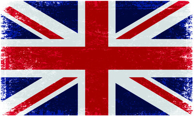 Fototapeta premium Union jack flag in grunge style.