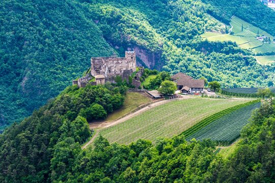 Beautiful shot of the Runkelstein Castle on a hill in Bolzano Bozen, South Tyrol, Italy