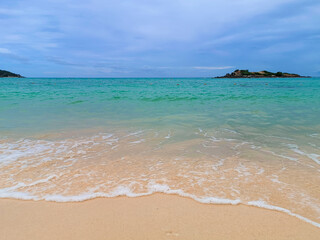 The beach of Samae San island at Chonburi in Thailand