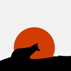 animal and wildlife design templates, with moonlight silhouette designs