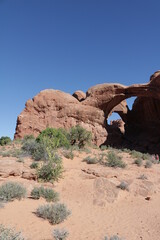 Fototapeta na wymiar Double Arch Trail, Arches National Park, Utah