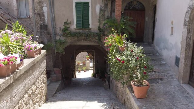 Scenic sight in the village of Castiglione in Teverina, Province of Viterbo, Lazio, Italy.