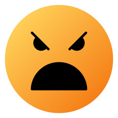 Obraz premium Angry Face With Open Mouth