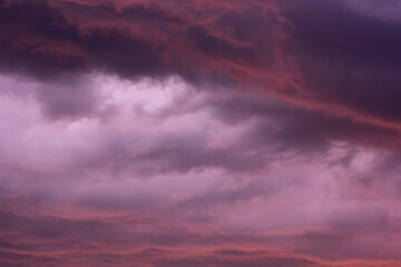 multicolored storm clouds of unusual shape