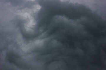 dark clouds before a thunderstorm