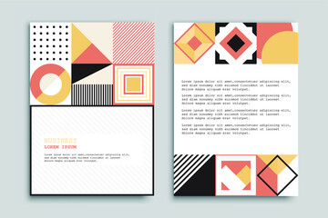 Abstract geometric flyer.Business brochure design.