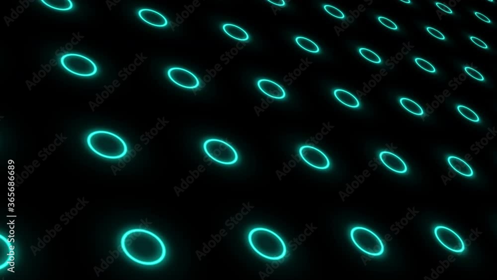 Poster dynamic animated background with pulsating blue circles, looped animation. looping realistic animati