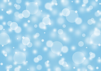キラキラの雪の背景素材（水色）