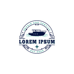 Simple Seal Boat Logo Design