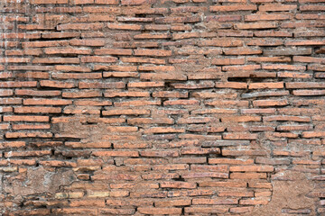 Old vintage and rusted brick wall texture