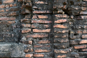 Old vintage and rusted brick wall texture
