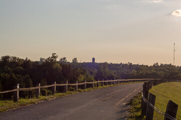 Obraz premium Bridge through scenery. 