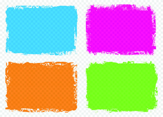 Set of colorful grunge banners