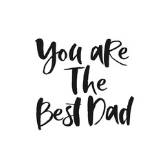 Vector father's day greetings card with hand lettering