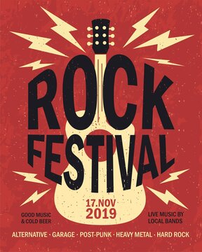 vector illustration for rock festival concert