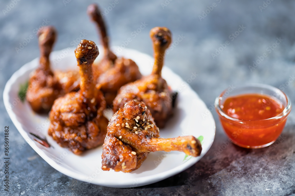 Sticker fried chicken wing lollipop