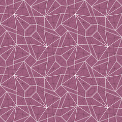 Abstract seamless tessellation pattern with tangled double layer structure. Beautiful pink, white and burgundy colour combination. 