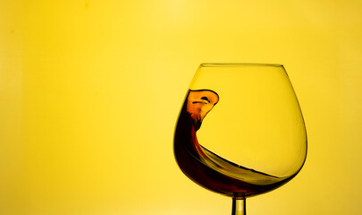 Crystal Glass with Splash of Brandy.