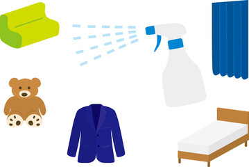 消臭スプレー・除菌スプレーを塗布するイメージ