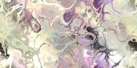 Fototapeta na wymiar marbleized muted purple cream green seamless tile, suitable for gift wrap, backgrounds, computer wallpaper and more
