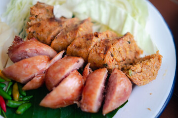 Thai northeastern sausage and Sai Aua Northern Thai Spicy Sausage