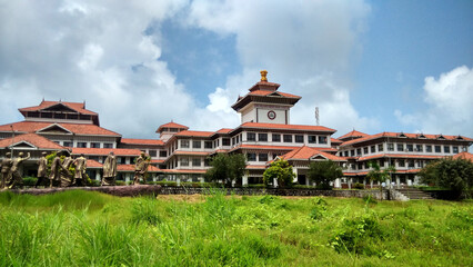 The district collector office of Udupi district, Karnataka, India.  It has very nice architecture. 
