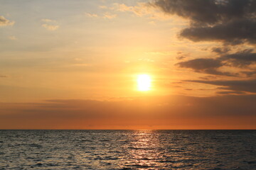 sunset over the sea