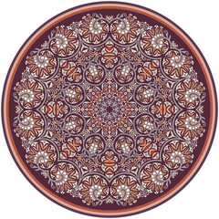 Vector ethnic abstract flower illustration