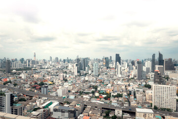 Fototapeta na wymiar Bangkok cityscape, modern office building skyscraper, Bangkok , Thailand.