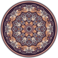 Vector ethnic abstract flower illustration