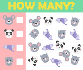 Counting. Game for Preschool Children. Educational a mathematical game. Educational game for children.