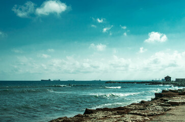 postcard view of a beautiful day at the beatch