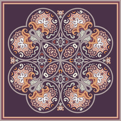 Vector ethnic abstract flower illustration