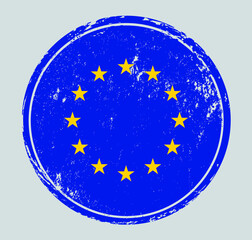 European Union flag beckground.