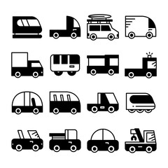 car and transportation icons set