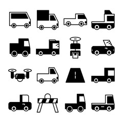 car and transportation icons set
