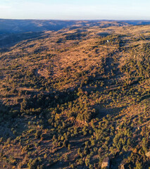 Fototapeta na wymiar Aerial view of landscape in National Park of Spain. Drone Photo