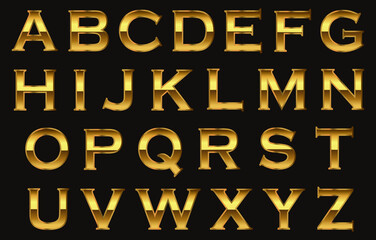 Gold alphabet letters © Milano