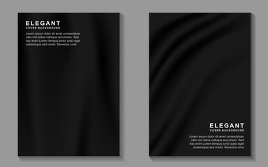 Elegant cover poster background with smooth and soft silk fabric texture. Clean wave and curve graphic. Luxury vector design can use for flyer, cover wedding card, textile and cosmetic ads product 