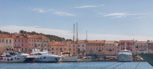 Harbor of Saint-Tropez with luxury yachts – Saint-Tropez, Cote d’Azur, France