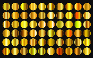 Collection of gold metallic gradients
