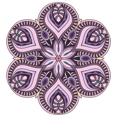 Vector decorative ornamental flower illustration