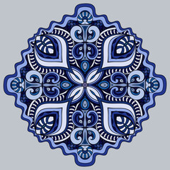 Vector ornamental snowflake illustration