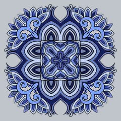 Vector ornamental snowflake illustration