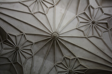 Rib vault ceiling, design detail, closeup