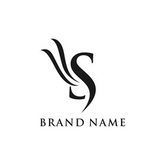 Obraz premium the letter S logo and wings