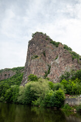 Fototapeta na wymiar View at rock formation Rheingrafenstein