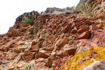 Red rock formation along the trail to Rheingrafenstein © Reiner