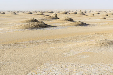 Rock formations in the erg du djourab landscape, Chad
