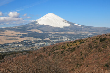 Looking over Gotemba towards Mount Fuji from the Hakone Sky Line road.